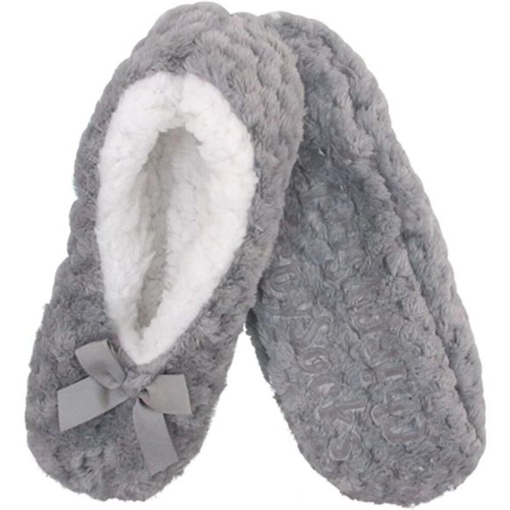 Adult Super Soft Warm Cozy Fuzzy Soft Touch Sleeper Slippers Non-Slip Lined Sock